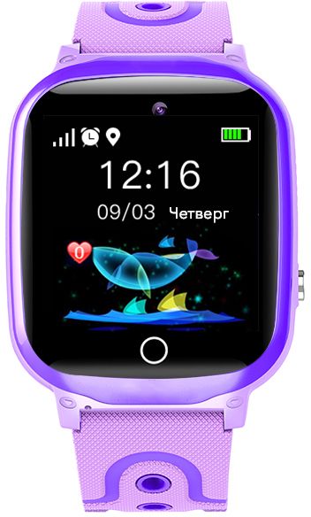 GoGPSme Дитячий GPS годинник-телефон ME K17 Пурпурний