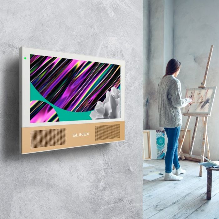 Панель виклику Slinex ML-20HD, персональна, 2MP, 115 градусів, золотий чорний