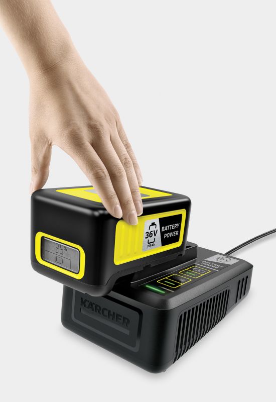 Швидкозарядний набір Karcher, зарядний пристрій, акумулятор 36В, 2.5Ач