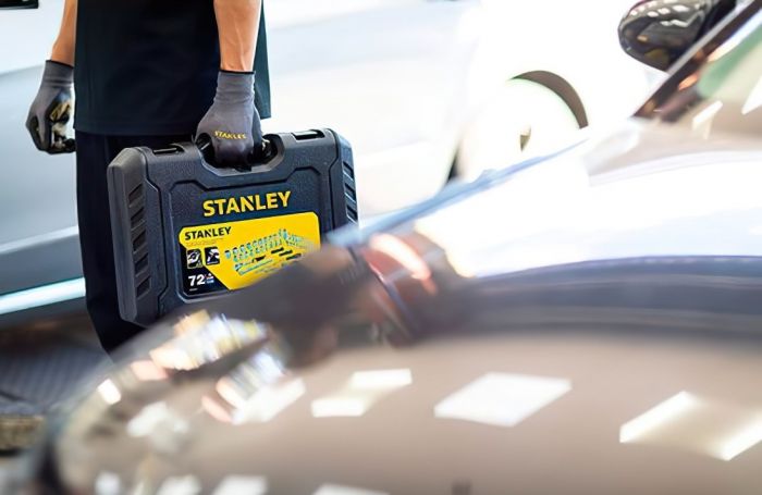 Набір інструменту Stanley, Набір торцевих головок, 1/2", 1/4", 72 од., кейс