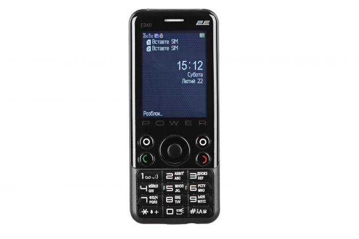 Мобільний телефон 2E E240 POWER 2SIM Black
