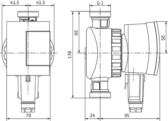 Насос циркуляційний Wilo Star-Z Nova A, 1", 10 бар, 138 мм, 5 Вт, 230V