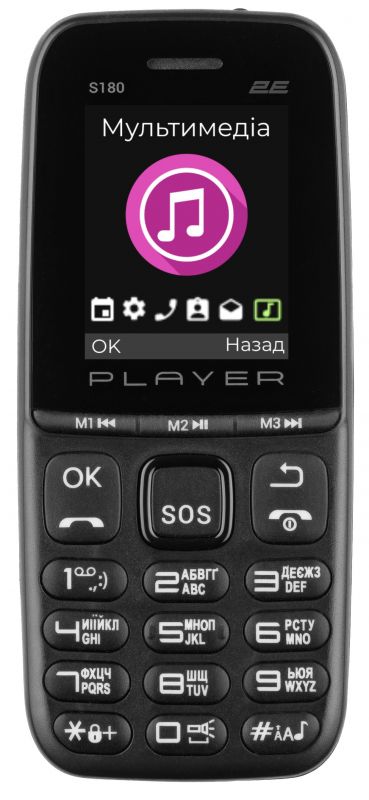 Мобільний телефон 2E S180 2021 2SIM без ЗУ Black