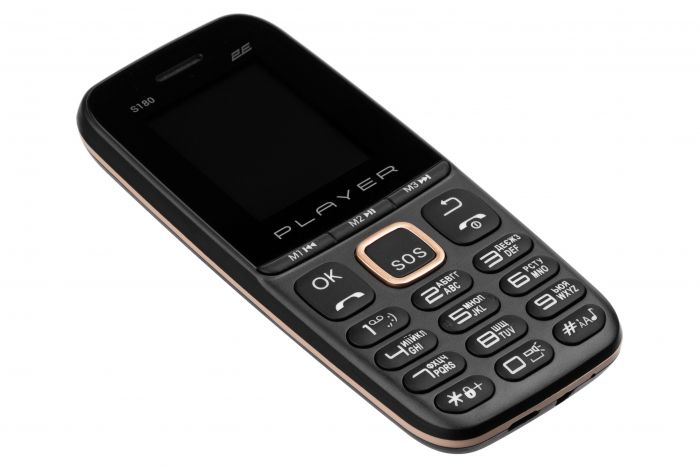 Мобільний телефон 2E S180 2021 2SIM без ЗУ Black & Gold