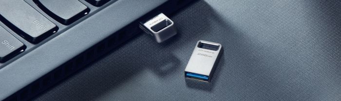 Накопичувач Kingston  128GB USB 3.2 Gen1 DT Micro R200MB/s Metal