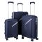 Набір пластикових валіз 2E, SIGMA,(L+M+S), 4 колеса, темно-синій
