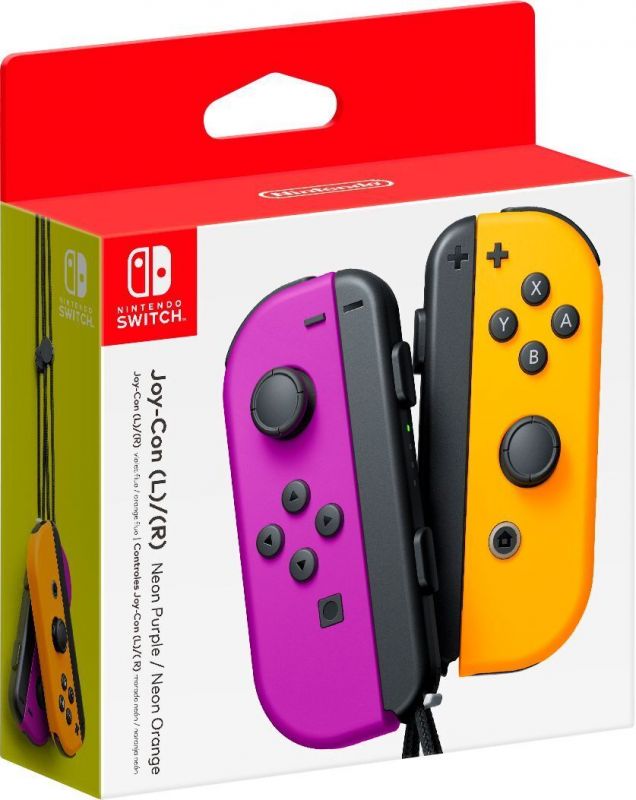 Набір 2 Контролера Joy-Con (неоновий фіолетовий/неоновий помаранчевий)