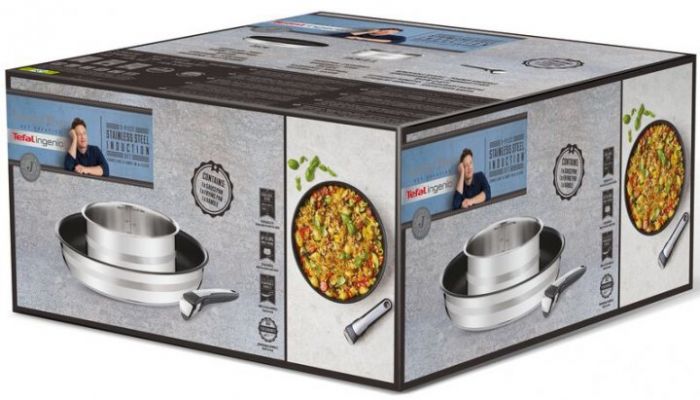 Набір посуду Tefal Ingenio Jamie Oliver, 3 предмети, нерж.сталь