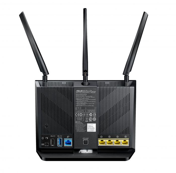 Маршрутизатор ASUS RT-AC68U 2PK AC1900 4xGE LAN 1xGE WAN 1xUSB3.0 1xUSB2.0 MU-MIMO MESH