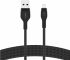 Кабель Belkin USB-A - Lightning плетений, силіконовий, з ремінцем на магніті, 1м, Black