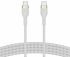 Кабель Belkin USB-С - USB-C плетений, силіконовий, з ремінцем на магніті, 1м, білий