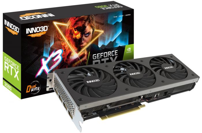 Відеокарта INNO3D GeForce RTX3080 10Gb GDDR6X X3 LHR