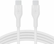 Кабель Belkin USB-С - USB-C силіконовий, з кліпсою, 2м, білий