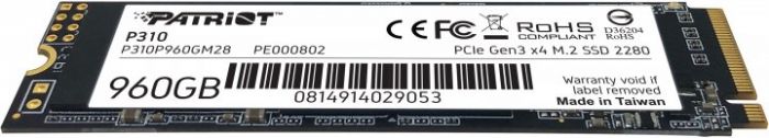 Накопичувач SSD Patriot M.2  960GB PCIe 3.0 P310