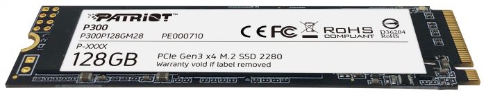 Накопичувач SSD Patriot M.2  128GB PCIe 3.0 P300
