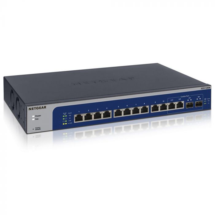 Комутатор NETGEAR XS512EM 10x10GE, 2x сombo, керований