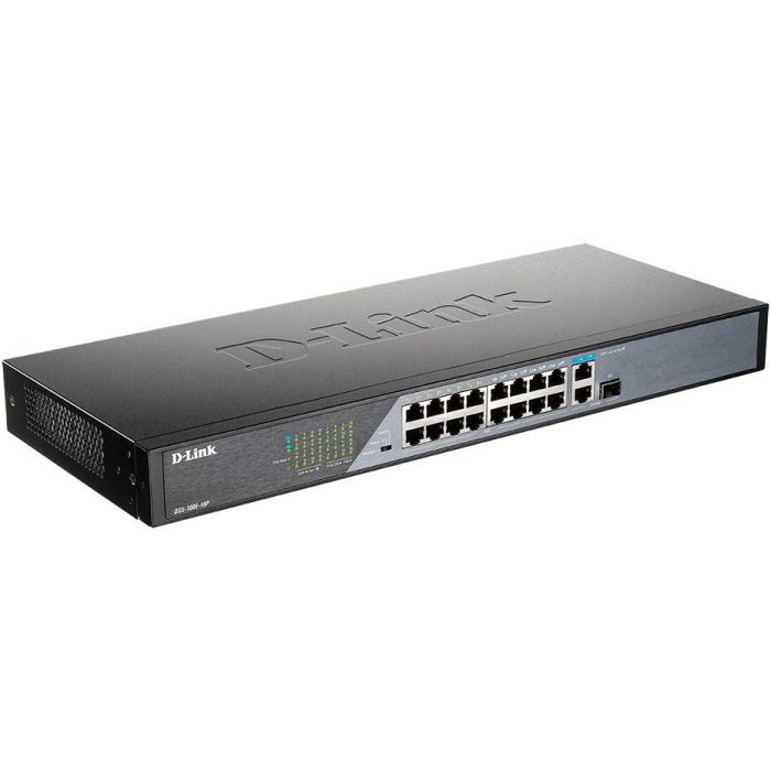 Комутатор D-Link DSS-100E-18P 16xFE PoE, 1xGE, 1xSFP, 230W