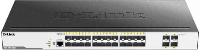 Комутатор D-Link DGS-3000-28XS 24xSFP, 4xSFP+, L2