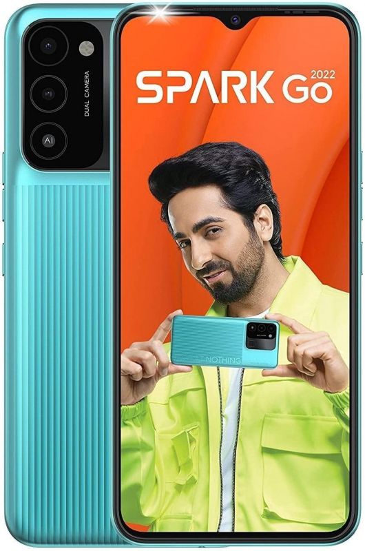Смартфон TECNO Spark Go 2022 (KG5m) 2/32Gb NFC 2SIM Turquoise Cyan