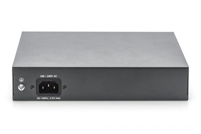 Комутатор DIGITUS 8-port Gigabit PoE+ 2 SFP Uplinks 180W Unmanaged