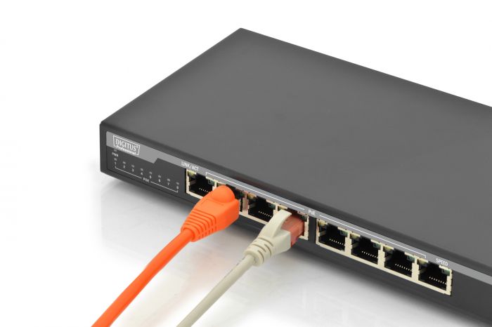 Комутатор DIGITUS 8 Port Gigabit PoE Switch 135W Unmanaged
