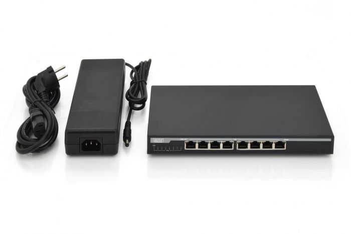 Комутатор DIGITUS 8 Port Gigabit PoE Switch 135W Unmanaged