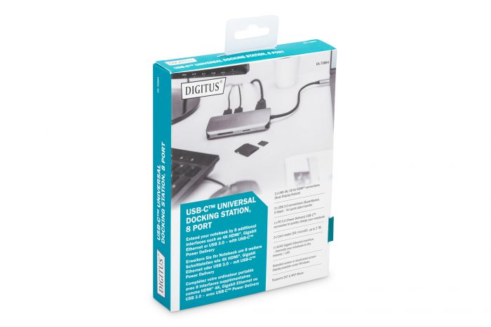 Док-станція DIGITUS USB-C, 8 Port