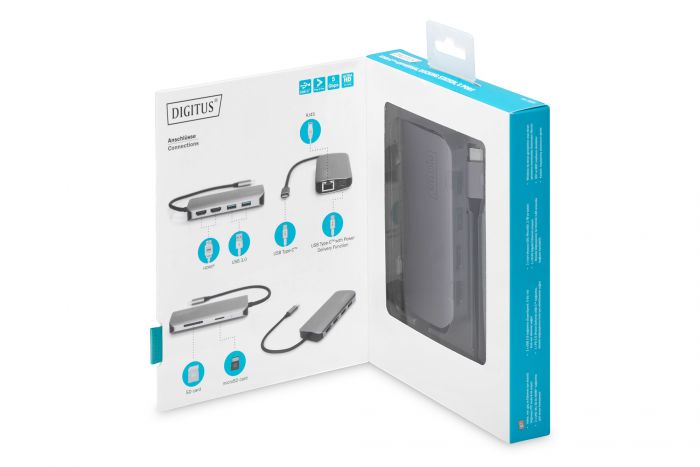 Док-станція DIGITUS USB-C, 8 Port