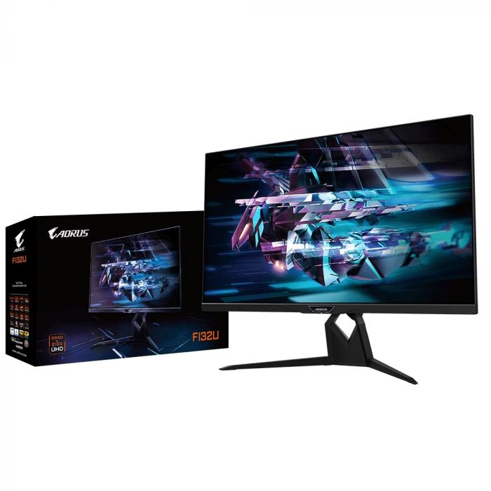 Монітор LCD AORUS 31.5" FI32U, 2xHDMI, DP, 2xUSB, USB-C, Audio, IPS, 3840x2160, 144Hz, 1mc, 90%DCI-P3, FreeSync, HDR400