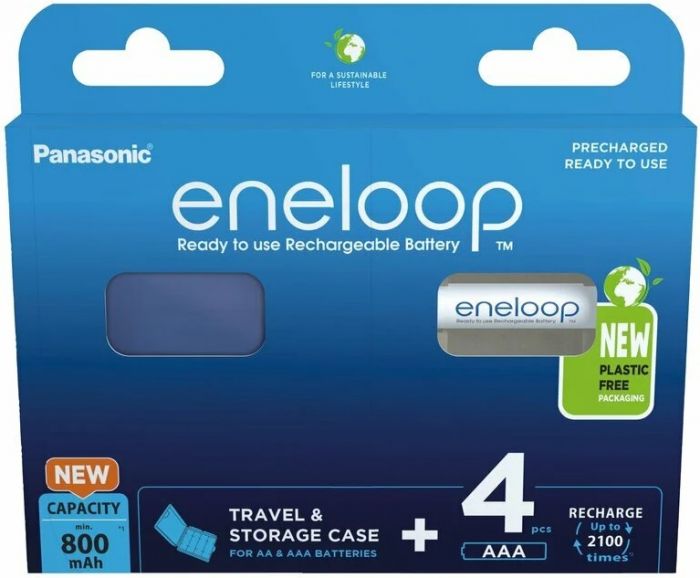Акумулятор Panasonic Eneloop AAA 800 4BP mAh NI-MH+case