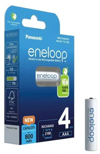 Акумулятор Panasonic Eneloop AAA 800 4BP mAh NI-MH