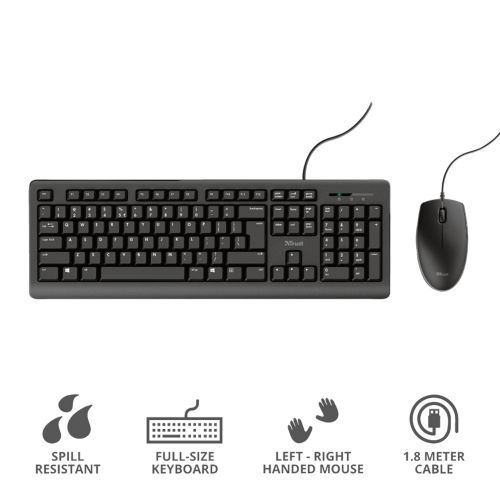 Комплект Trust Primo USB RU Black