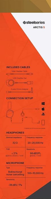 Гарнітура SteelSeries Arctis 5 2019 Edition 3.5mm/USB White