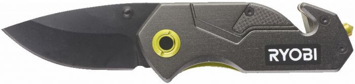 Ніж складаний Ryobi RFK25T, лезо 57мм, стропоріз, фіксатор леза, кліпса.
