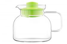 Заварник Termisil Maja, 1500 мл, лайм, боросилікатне скло, пластик