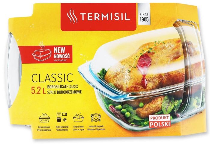 Форма для запікання Termisil із кришкою, прямокутна, 5,2 л