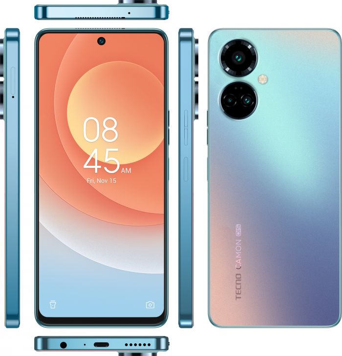 Смартфон TECNO Camon 19 Pro (CI8n) 8/128Gb NFC 2SIM Polar Blue