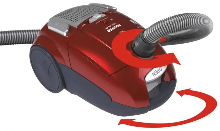 Пилосос із мішком Hoover TE70_TE75011 700Вт, 3.5л, Hepa, Червоний