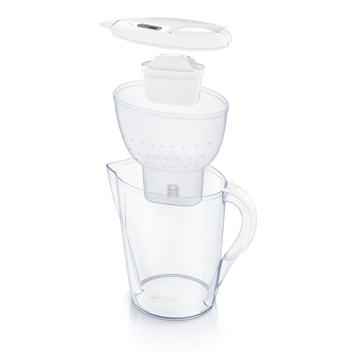 Фільтр-глечик Brita Marella Memo + 3 картриджа 2.4 л (1.4 л очищеної води), білий