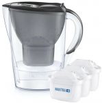 Фільтр-глечик Brita Marella + 3 картриджа 2.4 л (1.4 л очищеної води), графіт