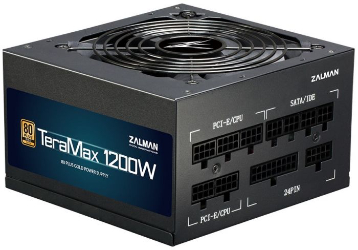 Блок живлення TERAMAX (1200W) >90%, 80+ Gold, 120mm, 1xMB 24pin(20+4)+10pin, 2xCPU 8pin(4+4), 3xMolex, 12xSATA, 6xPCIe 8pin(6+2), Fully Modular