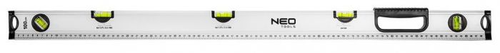 Рівень Neo Tools, алюмінієвий, 100 см, 5 капсул