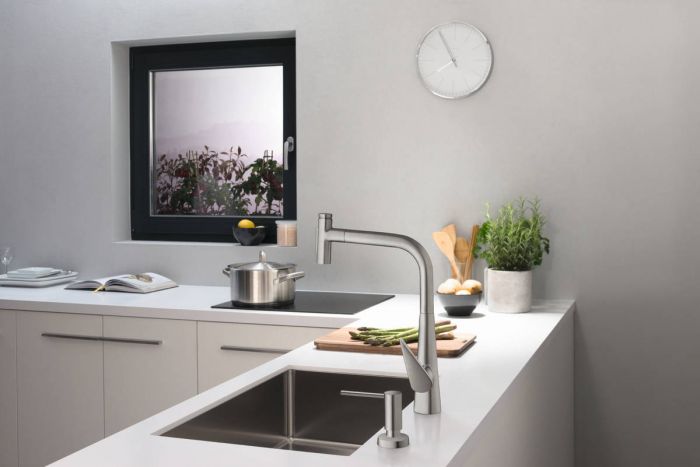 Дозатор для миючих засобів Hansgrohe A51, 500мл, чорний матовий