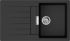 Мийка кухонна Hansgrohe S52, граніт, прямокутник, з крилом, 840х480х190мм, чаша - 2, накладна, S520-F345, чорний графіт