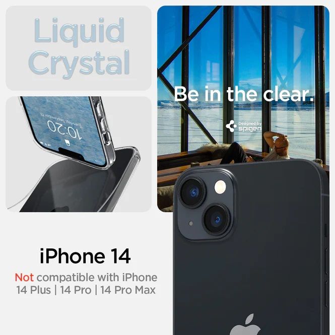 Чохол Spigen для Apple iPhone 14 Crystal Flex, Crystal Clear