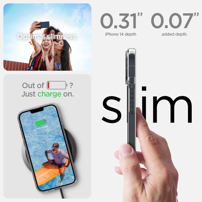 Чохол Spigen для Apple iPhone 14 Crystal Flex, Crystal Clear