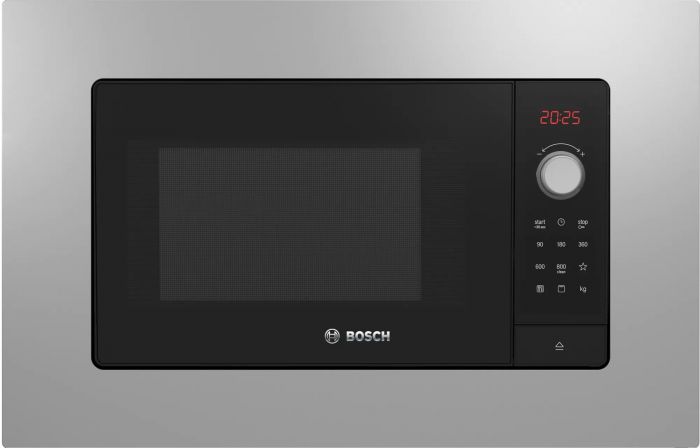 Мікрохвильова піч Bosch вбудовувана, 25л, електр. управл., 800Вт, гриль, дисплей, нержавіюча сталь