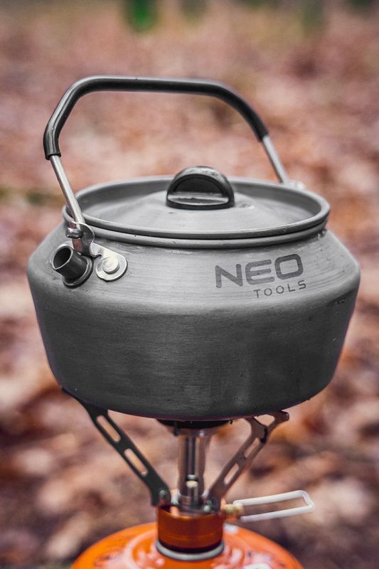 Чайник туристичний NEO, 0.8 л, анодований алюміній, складана ручка, сертифікат LFGB, чохол, 0.19кг