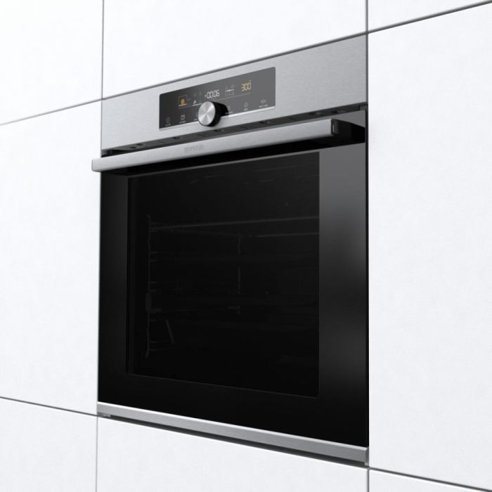 Шафа Gorenje BPS6747A06X духова електрична, 77л, дисплей, піроліз, A+, нерж