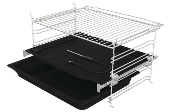 Шафа Gorenje BPSX6747A05BG духова електрична, 77л, A+, дисплей, піроліз, чорний